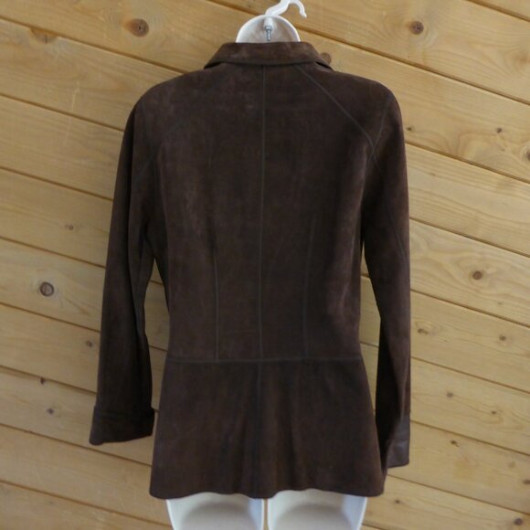 Vera Pelle Shasa Brown Reversible Genuine Leather Suede Jacket S Made in Italy - Picture 11 of 16